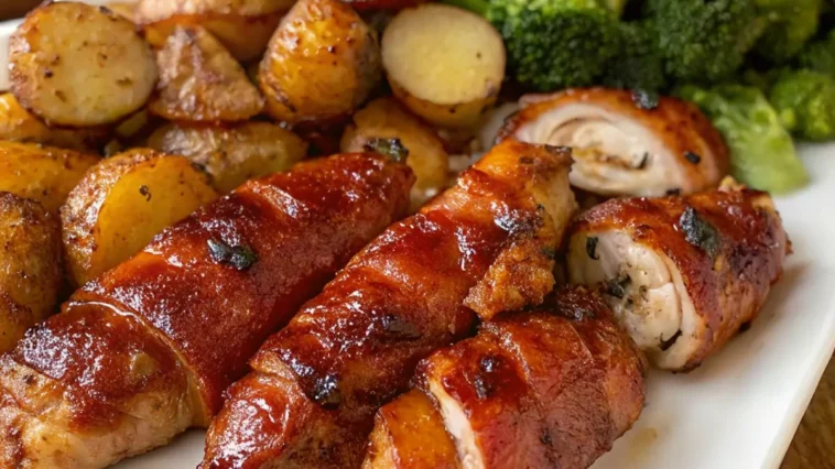 Crispy Bacon Wrapped Chicken Tenders