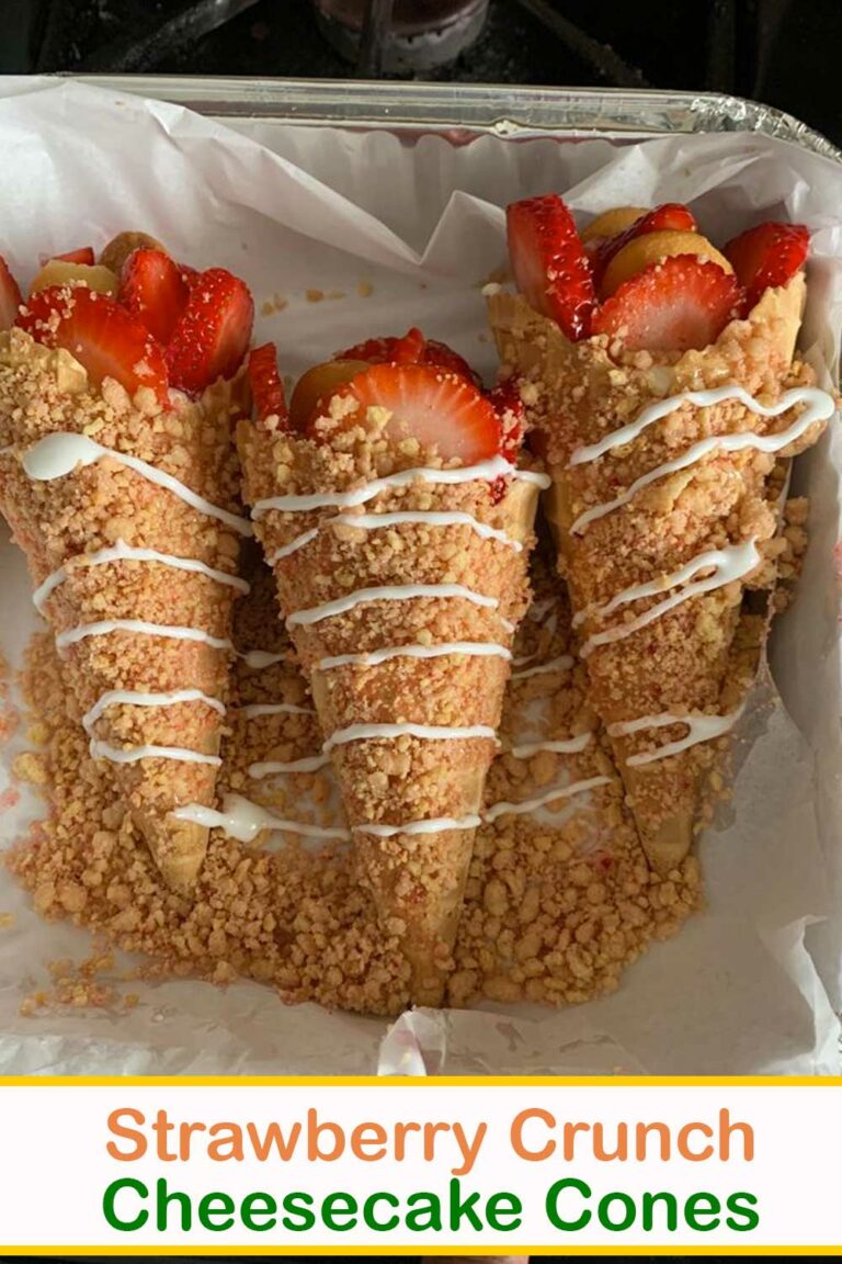 Strawberry Crunch Cheesecake Cones