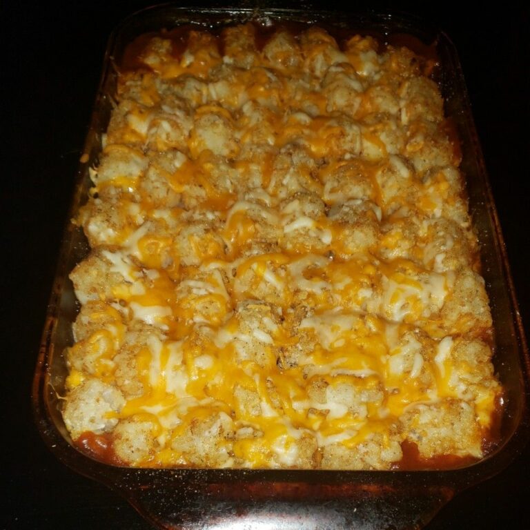 CHILI CHEESE TATER TOT CASSEROLE