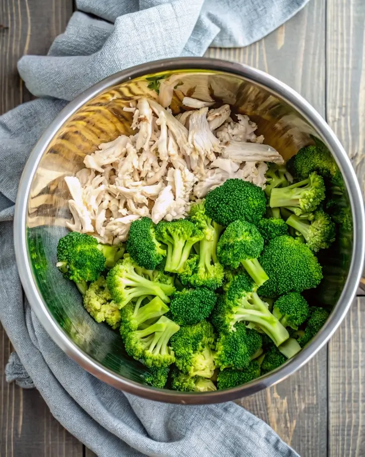 Broccoli, Rice, Chicken, and Cheese Casserole