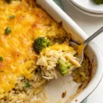Broccoli, Rice, Chicken, and Cheese Casserole
