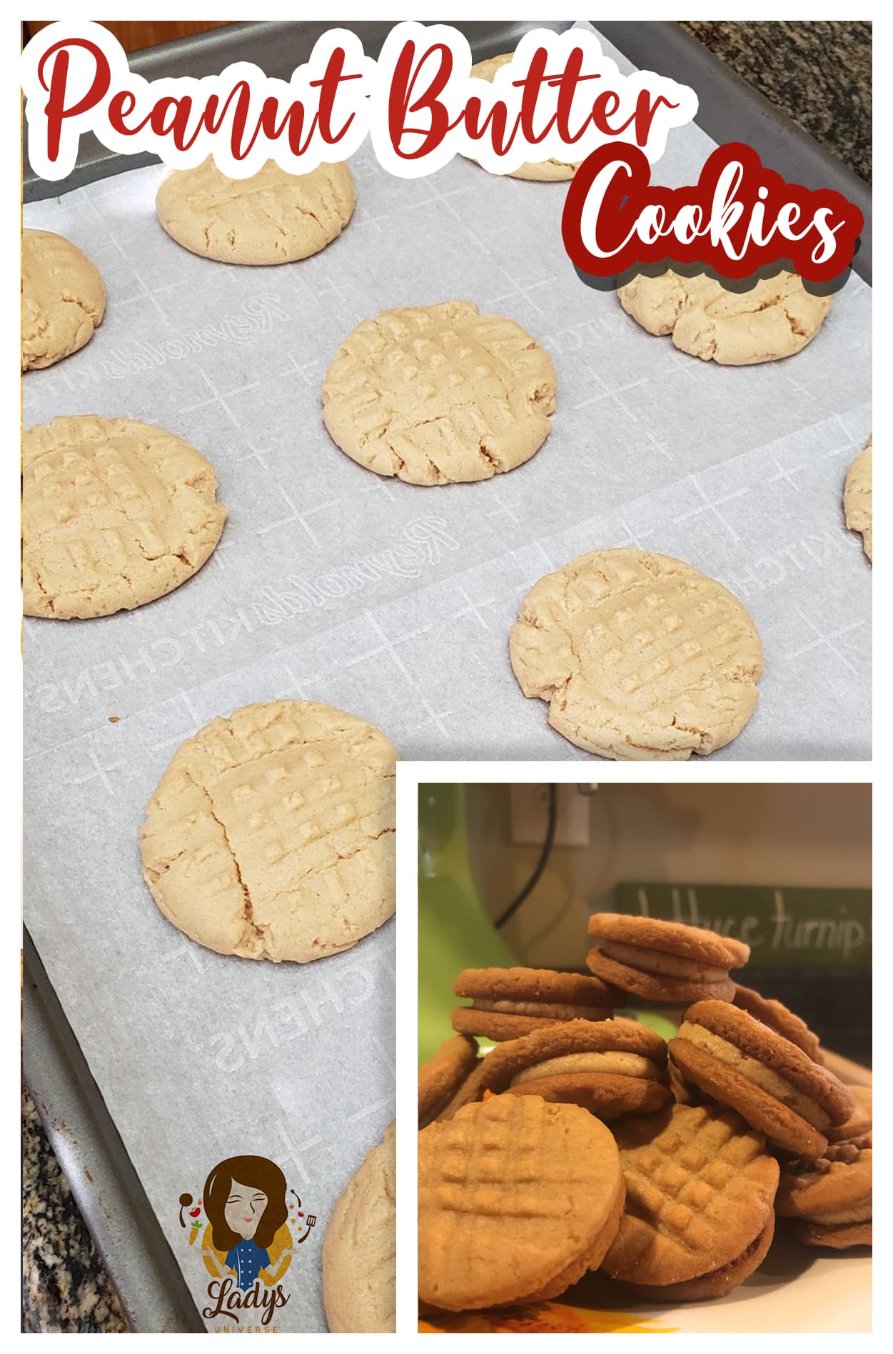 3 INGREDIENT PEANUT BUTTER COOKIES