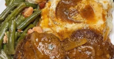 Hamburger Steaks with Onion Gravy Recipe