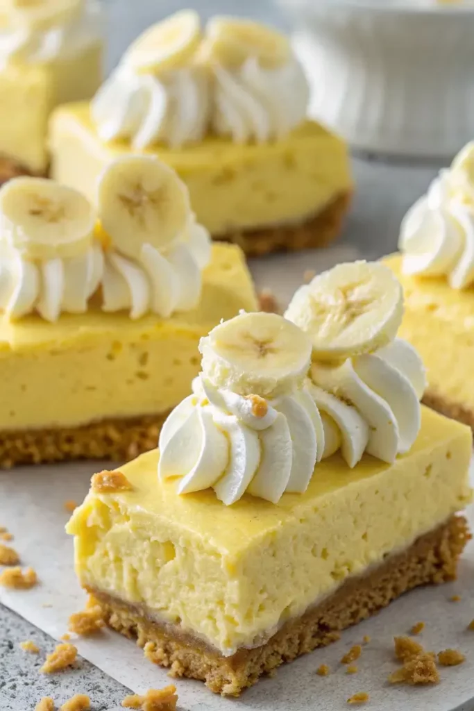 Banana Cream Cheesecake Bars