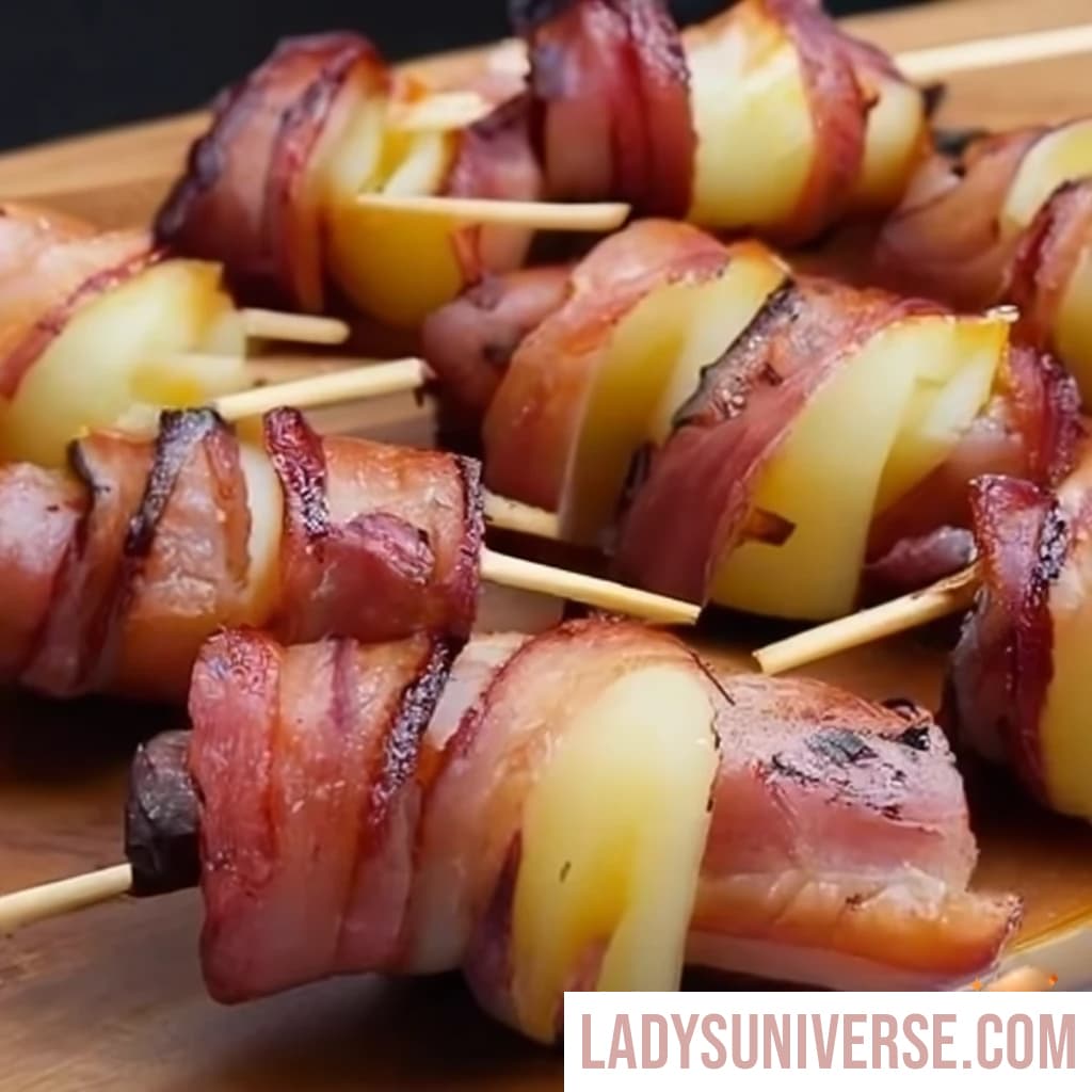 Potato rolls with bacon