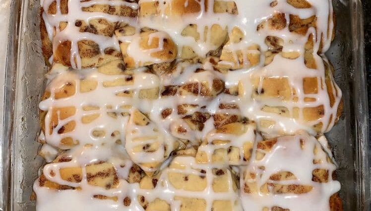 Caramel apple cinnamon roll Lasagna