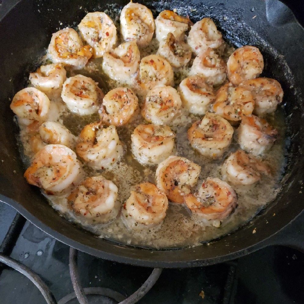 Honey Butter Old Bay Shrimp: 