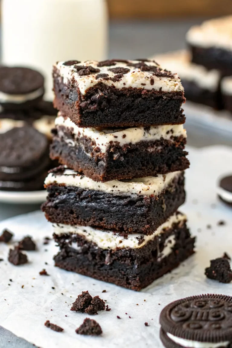 Fudgy Cookies and Cream Brownies