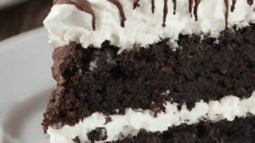 Mounds Cake , Chocolate and Coconut Cake, 4-layer Cake Recipe, Homemade Chocolate Frosting