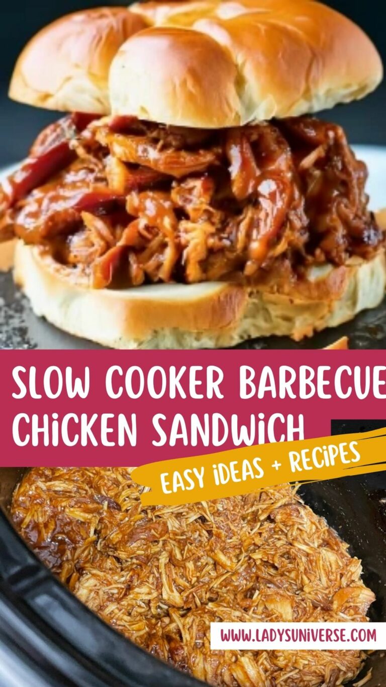 Slow Cooker Barbecue Chicken Sandwich