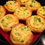 Mini Chicken Pot Pies, what to serve with mini chicken pot pies, mini chicken pot pies with pie crust, mini chicken pot pies pie crust, mini chicken pot pies with puff pastry