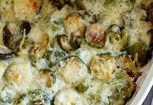 Bacon Brussels Sprouts Gratin, Bacon Brussels