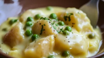 Creamed Potatoes and Peas