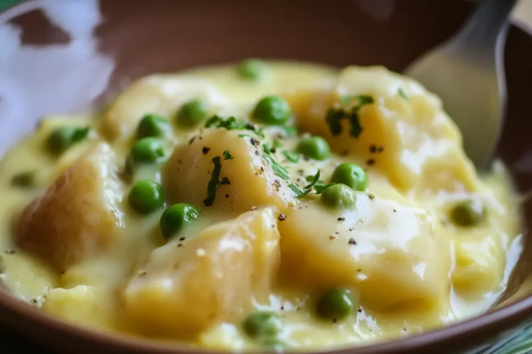 Creamed Potatoes and Peas