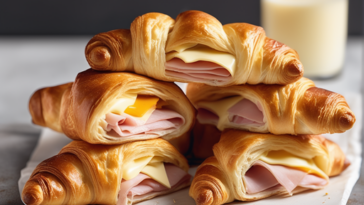 Ham and Cheese Croissant, Easy Lunch Recipe, Quick Sandwich, Ham, ham and cheese croissant calories