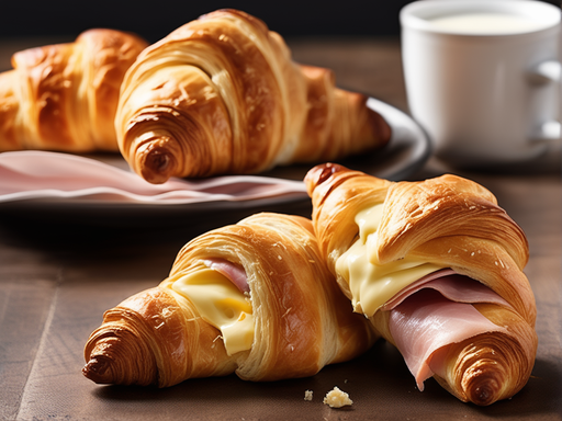 Ham and Cheese Croissant, Easy Lunch Recipe, Quick Sandwich, Ham, ham and cheese croissant calories