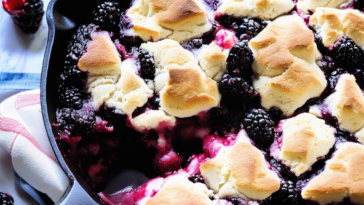 Iron Skillet Blackberry Cobbler