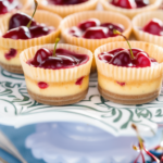 Mini Cherry Cheesecakes, Dessert Recipe, Cheesecake Bites, recipe for mini cherry cheesecakes, Cherry Cheesecake