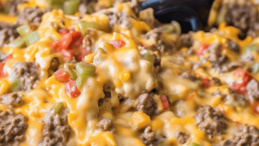 cheeseburger casserole, cheeseburger casserole recipe, skinnytaste cheeseburger casserole, easy cheeseburger casserole, Cheeseburger, casserole