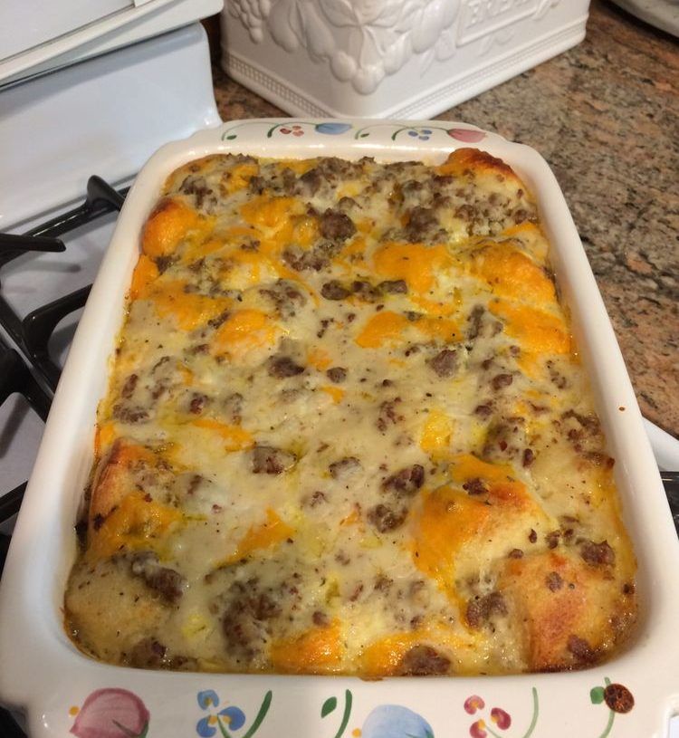 Biscuits and Gravy Breakfast Casserole