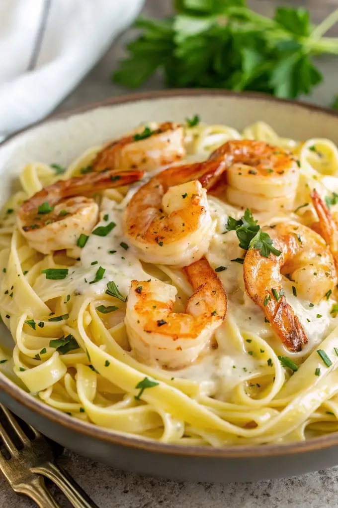 Shrimp Fettuccine Alfredo