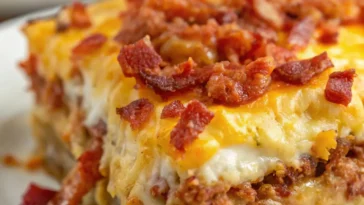 Cowboy Meatloaf and Potato Casserole