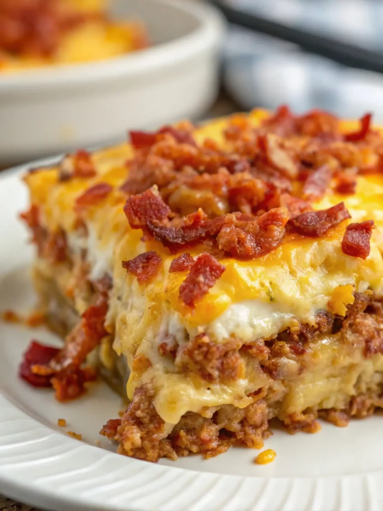 Cowboy Meatloaf and Potato Casserole