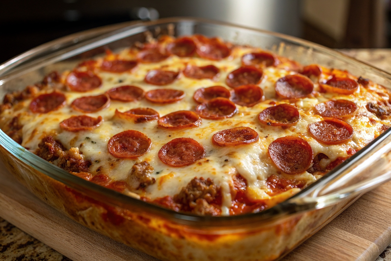Meat Lovers Pizza Casserole