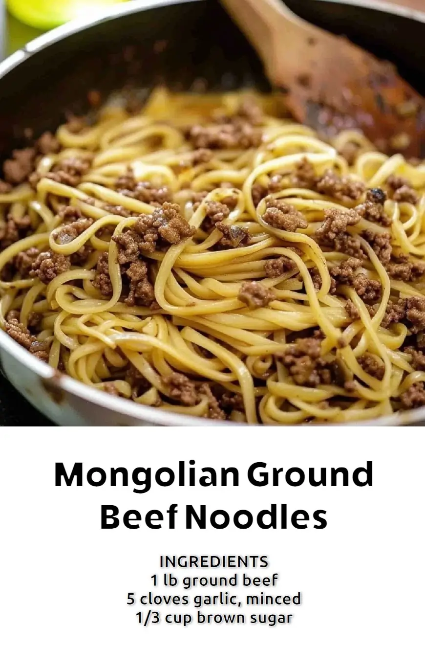 Mongolian Ground Beef Noodles