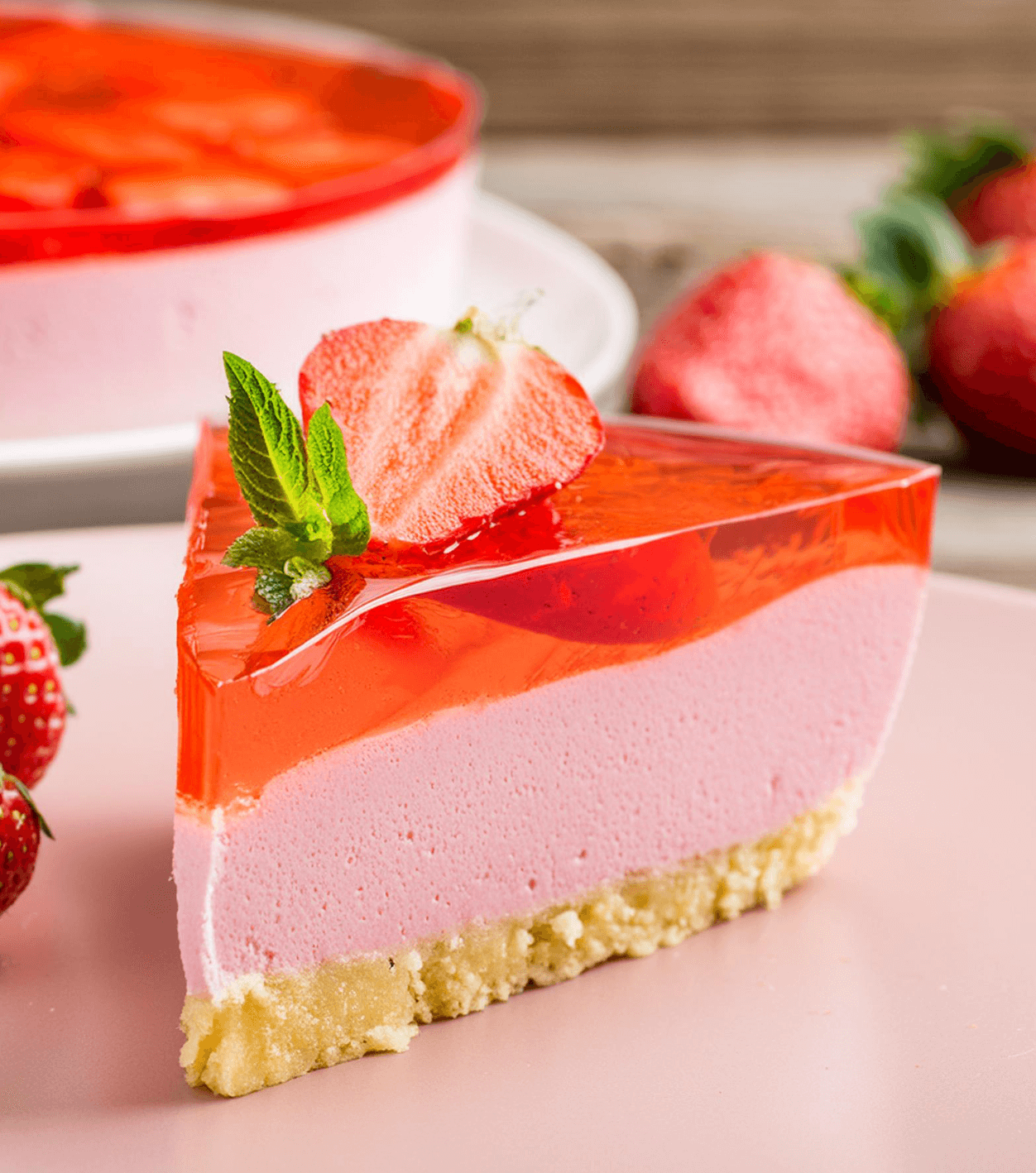 No-Bake Strawberry Jello Pie