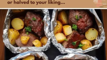 Garlic Steak & Potato Foil Packets