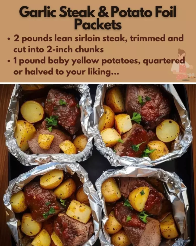 Garlic Steak & Potato Foil Packets