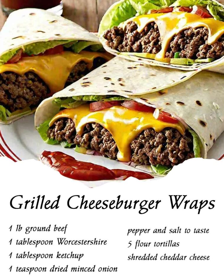 Grilled Cheeseburger Wraps