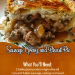 Sausage, Gravy, and Biscuit Pie