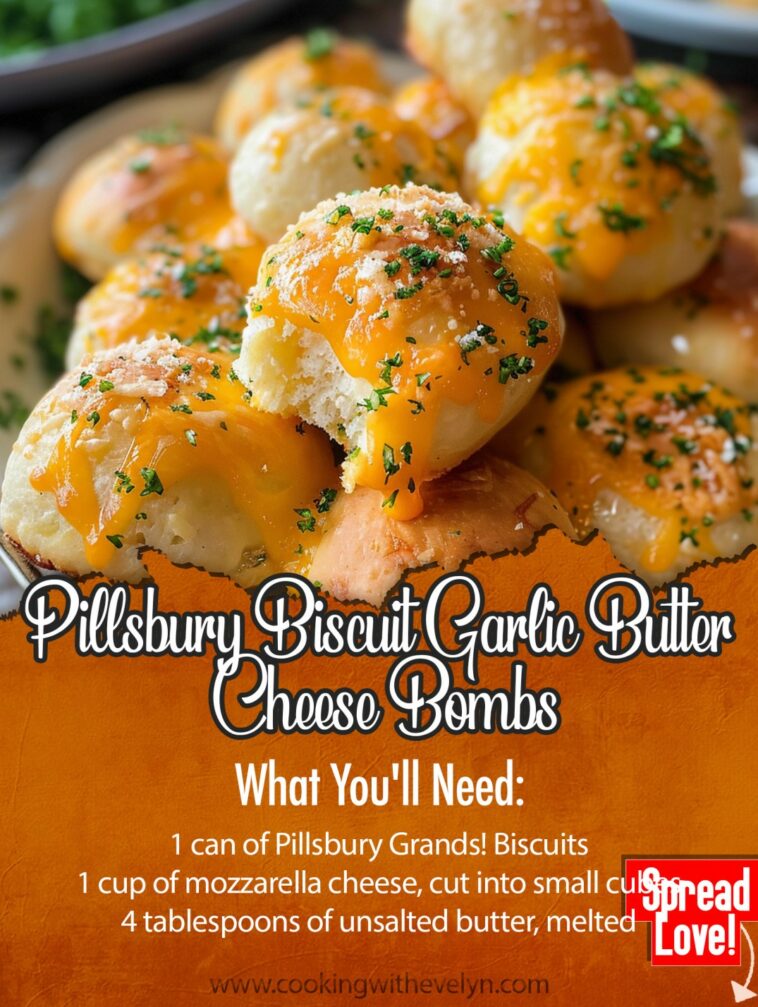 Pillsbury Biscuit Garlic Butter Cheese Bombs