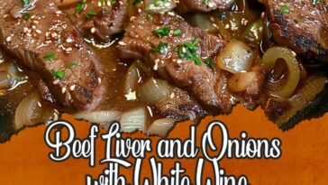 Beef Liver and Onions with White Wine