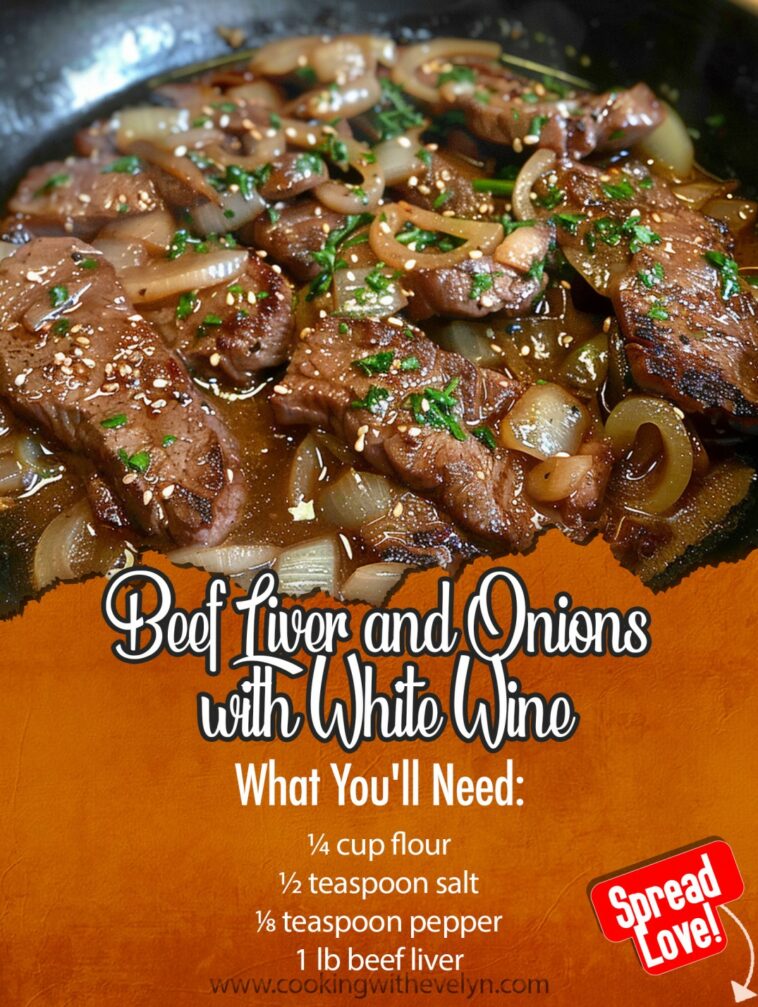 Beef Liver and Onions with White Wine