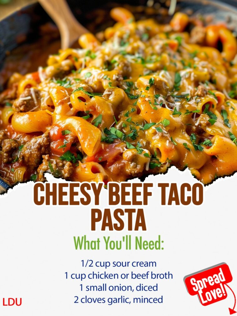 Cheesy Beef Taco Pasta