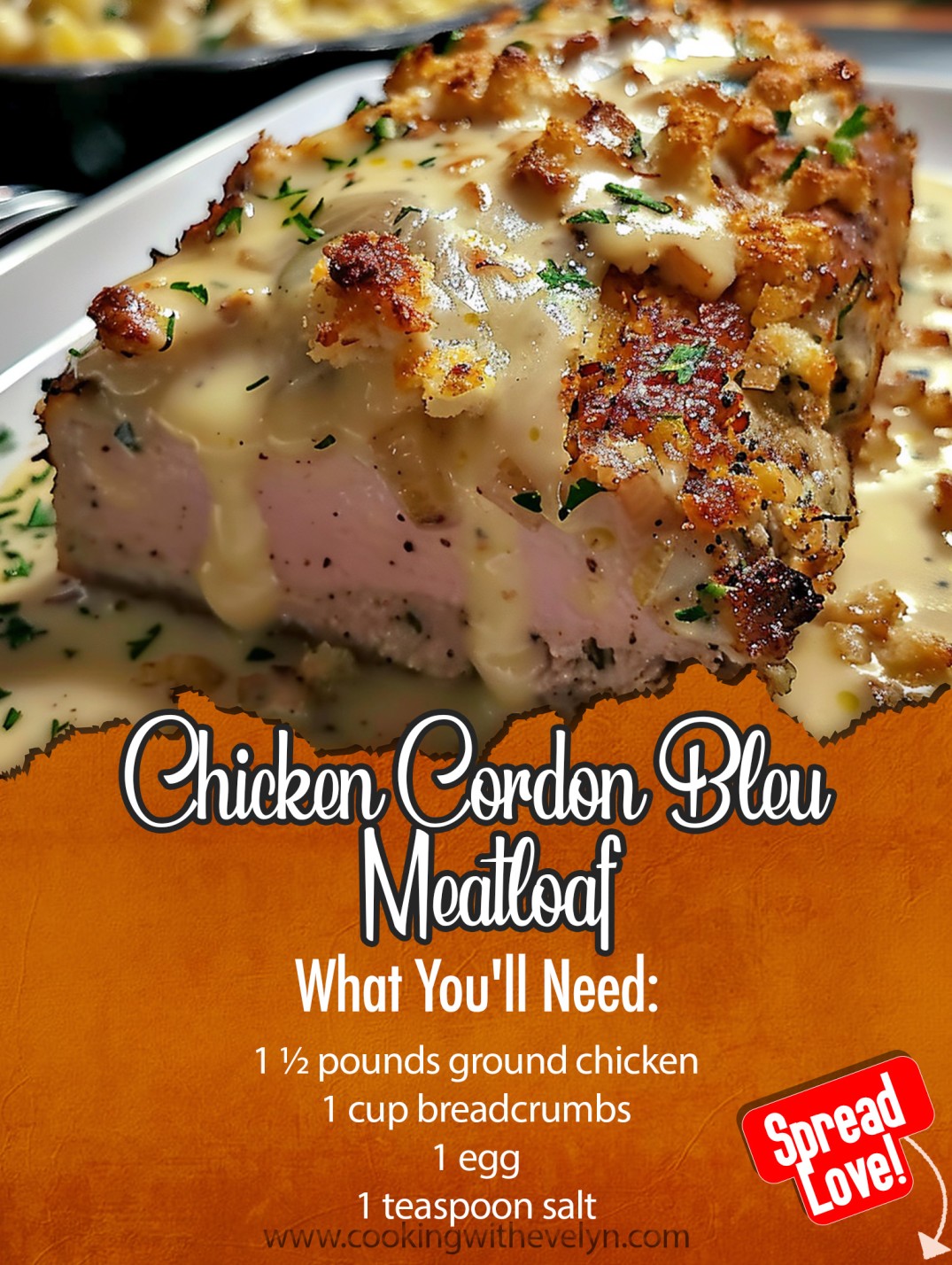 Chicken Cordon Bleu Meatloaf