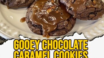 Gooey Chocolate Caramel Cookies