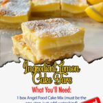 Ingredient Lemon Cake Bars