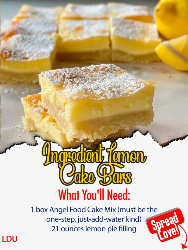 Ingredient Lemon Cake Bars