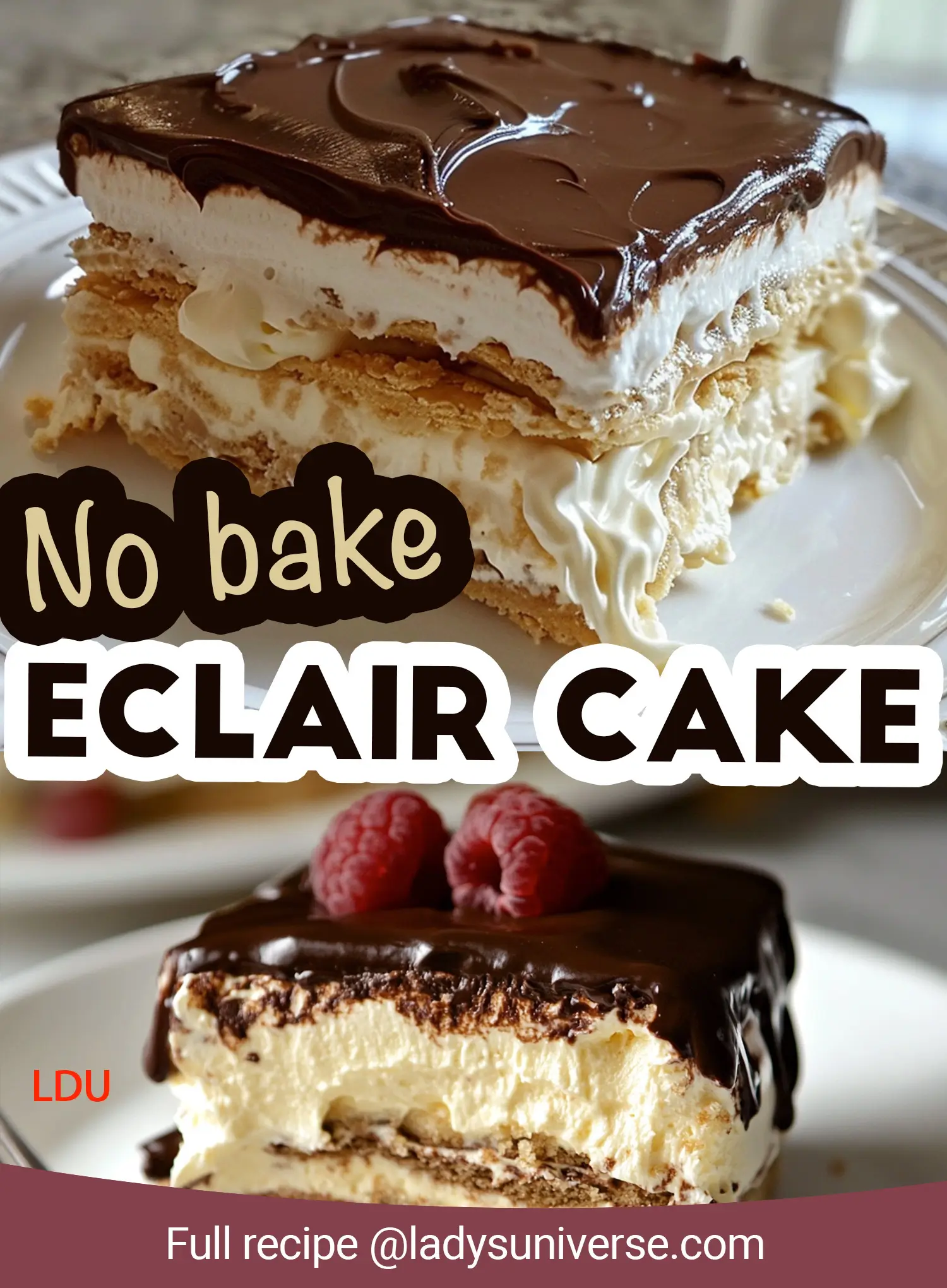 NO-BAKE ECLAIR CAKE