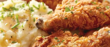 FRIED CHICKEN AND MASHED POTATOES