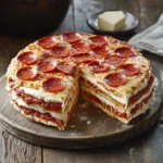 Pepperoni Pizza Layer Cake