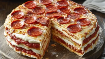 Pepperoni Pizza Layer Cake