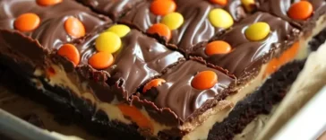 Reese’s Pieces Cream Cheese Brownies