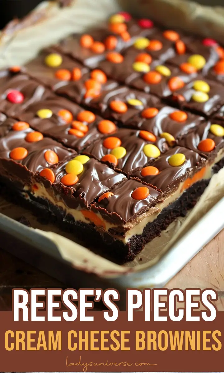 Reese’s Pieces Cream Cheese Brownies