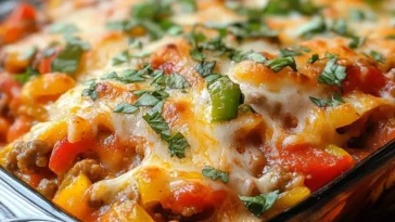 Simple Stuffed Pepper Casserole