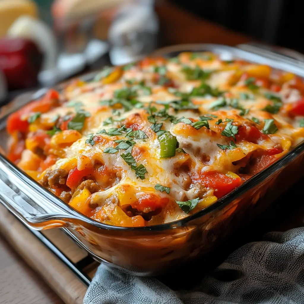 Simple Stuffed Pepper Casserole